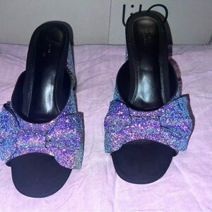 URBAN OUTFITTER MULTI COLOR SPARKLE PLATFORMS Size 7